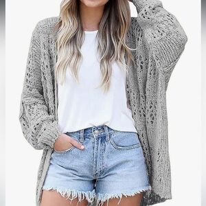 Women’s Crochet Oversized Cardigan • Size Large